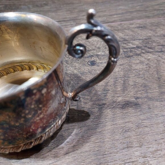 Cream and Sugar Set Silver Plate On Copper Vintage - Picture 6 of 12